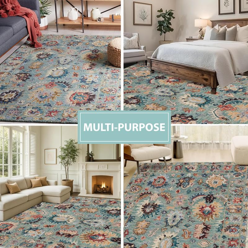 Image of Hand Tufted Premium Rug Premium Wool Carpet for Living Room Bedroom and Hall Size 4x6 Feet Color Multi