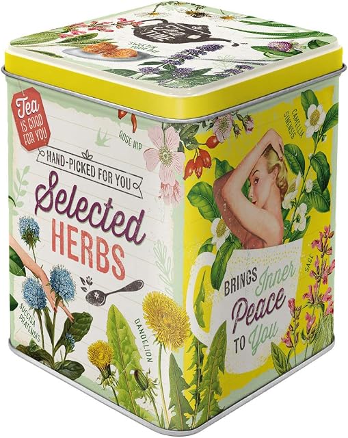 Nostalgic-Art Selected Herbs, Storage for Loose Tea Bags, Vintage Gift idea for Nostalgia Fans, 100 g