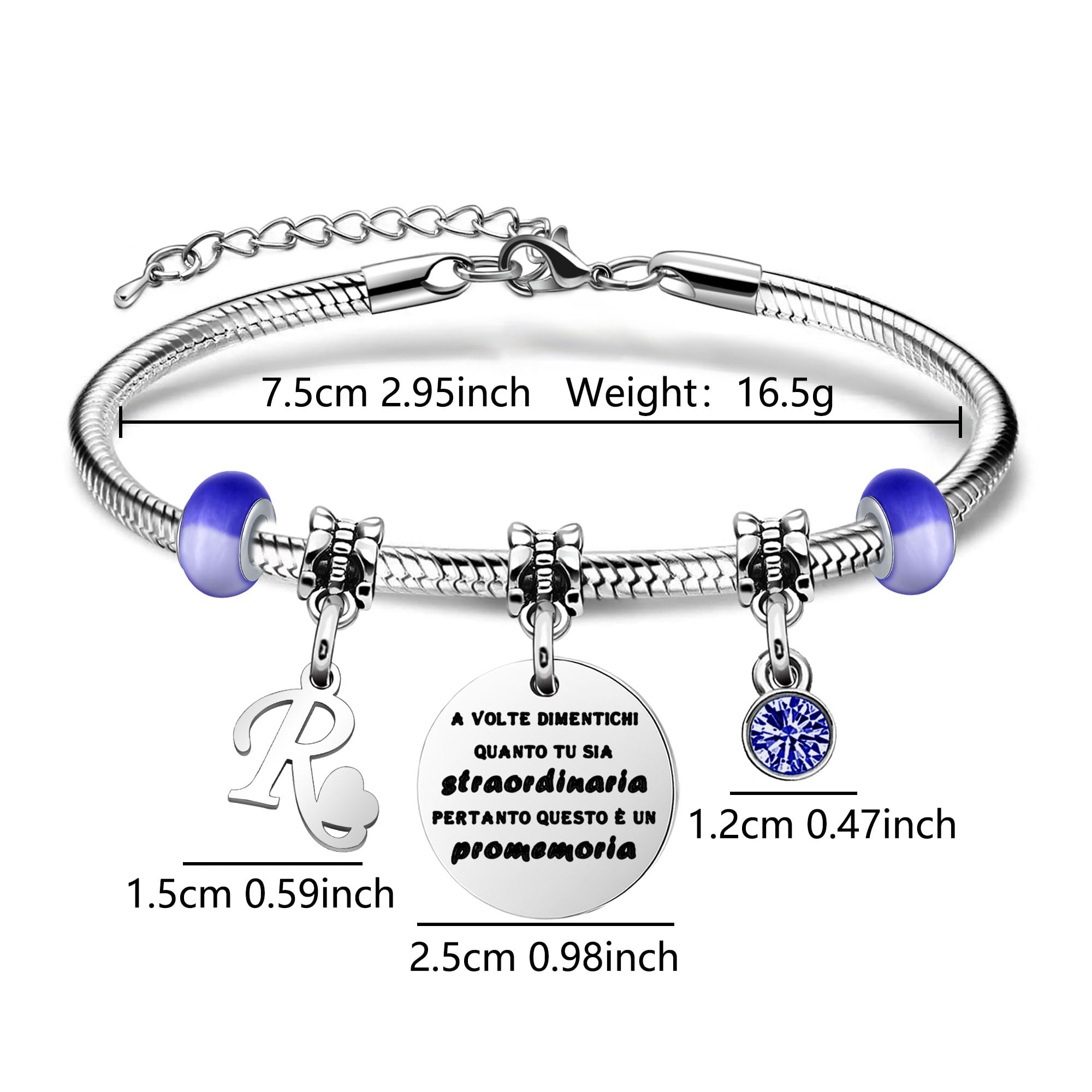 SAMORION A Volte Dimentichi Di Essere Fantastico Braccialetti Regalo Ispiratore Nome Lettera Iniziale Braccialetti Per La Laurea Di Compleanno Della Ragazza Delle Donne braccialetti Anniversario