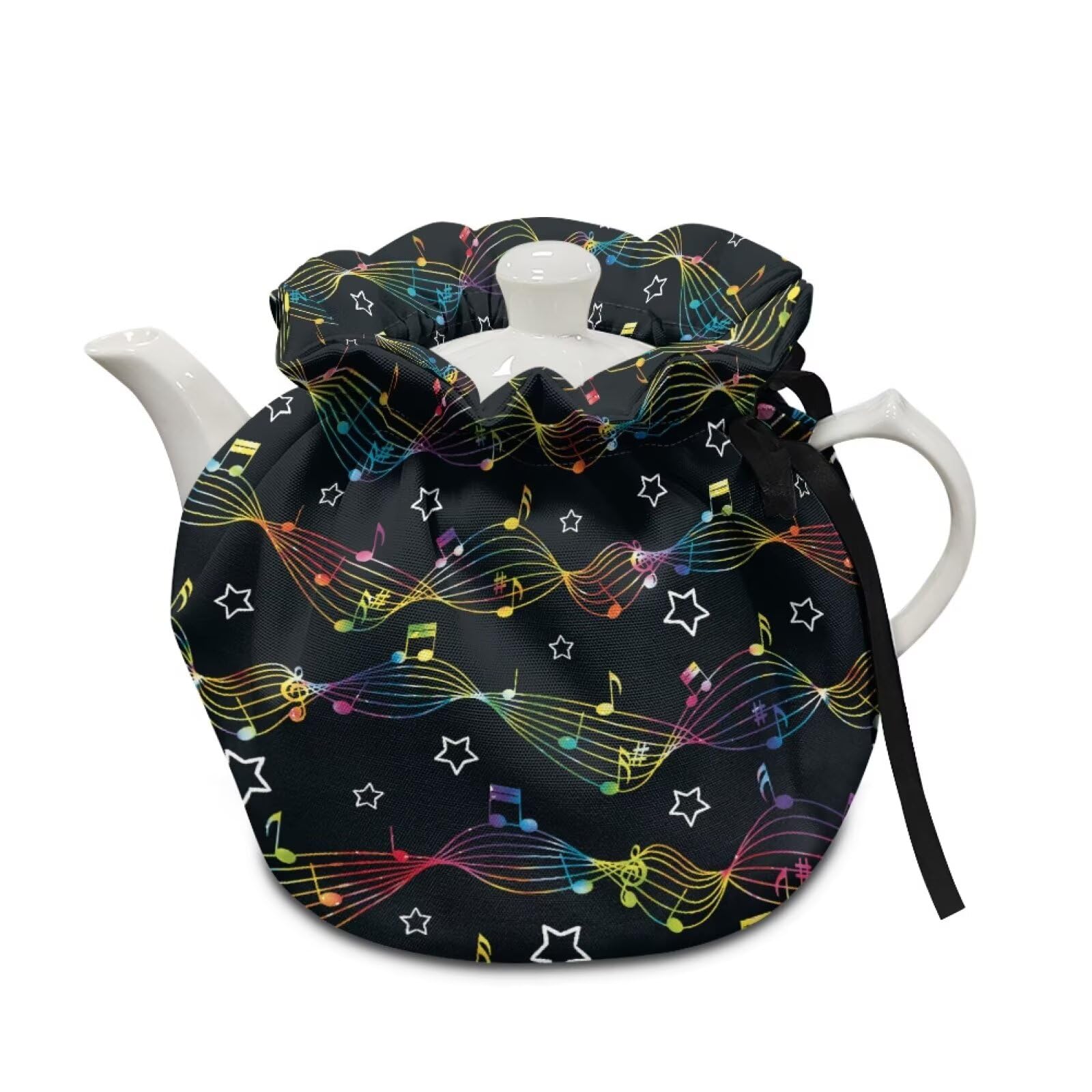 Music Notes Tea Cosy for Teapots Tea Pot Cover Insulation and Keep Warm Breakfast Warmer Home Kitchen Table Decorative Accessories