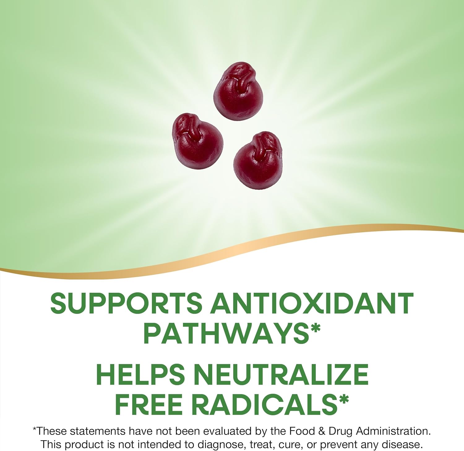 Nature's Way Tart Cherry Ultra Gummies, Antioxidant Support from Anthocyanins*, 1,200 mg per 3-Gummy Serving, Cherry Flavored, Gluten Free, Vegetarian, 75 Count (Packaging May Vary) - Image 3