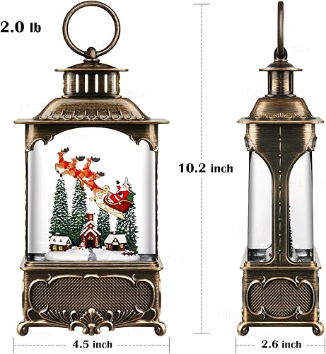 Miniatura 86 de Globo de nieve de Navidad, bailarina, cascanueces, linterna de globo de nieve con música brillante árbol de Navidad iluminado y mesa de regalo