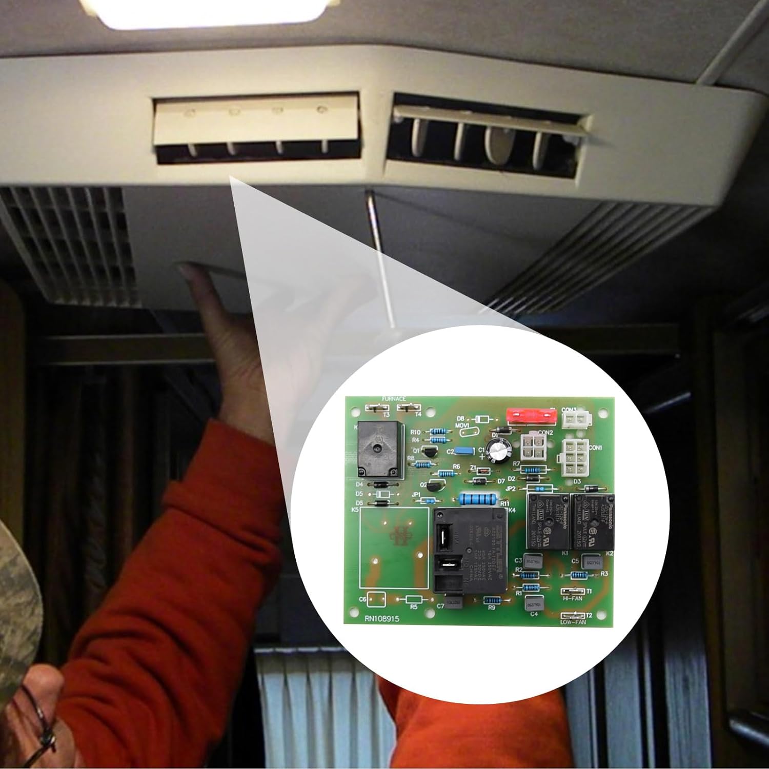 3106996022 RV Air Conditioner Relay Board Kit replacement for Dometic 3106997.004 3106997.020 3106997.012 Heat & Cool Analog Thermostat Control Circuit Relay Board Kit