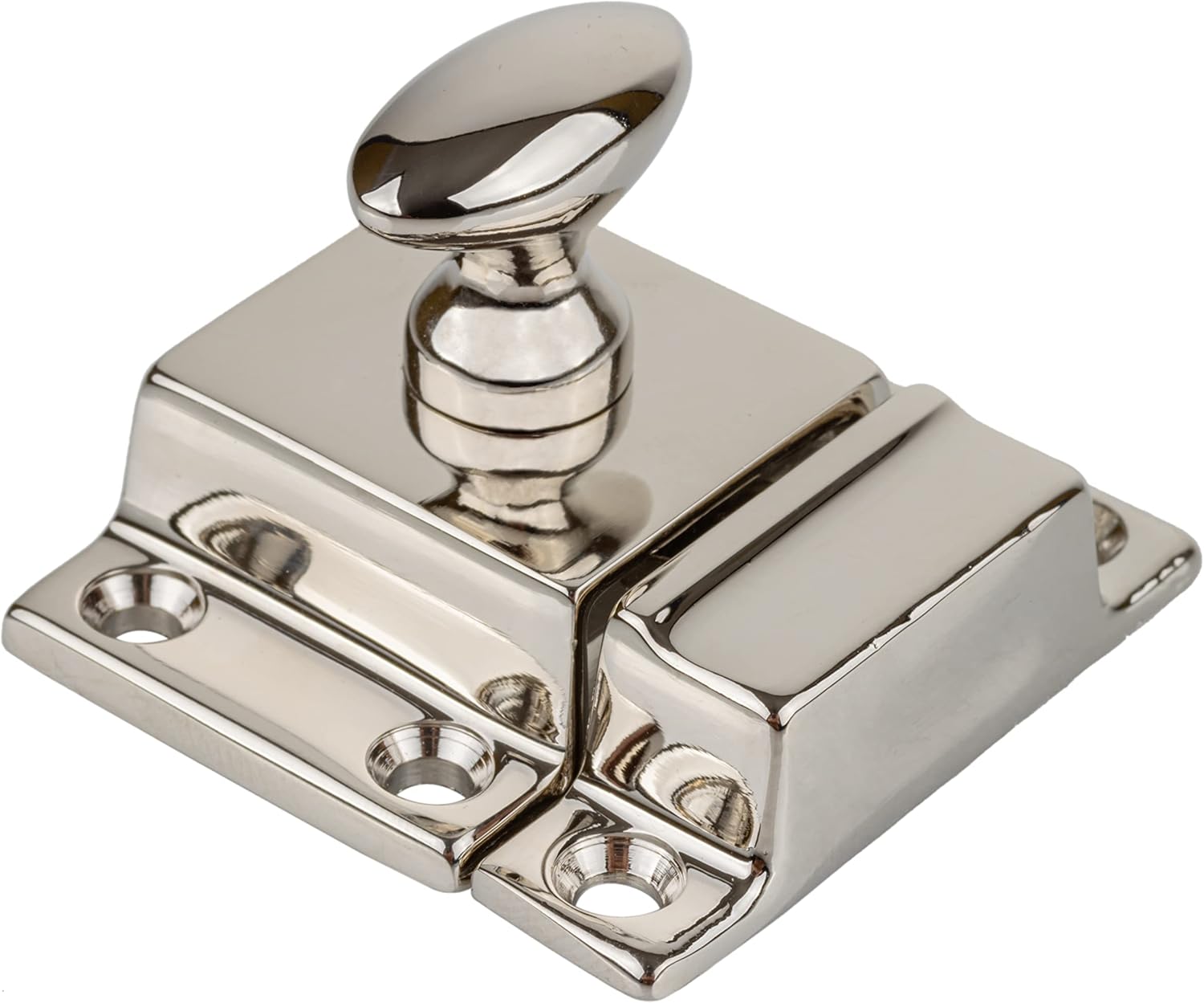 Small Heavy Duty Nickel Door Latch Antique Reproduction Oval Turn Latch UA101LPN