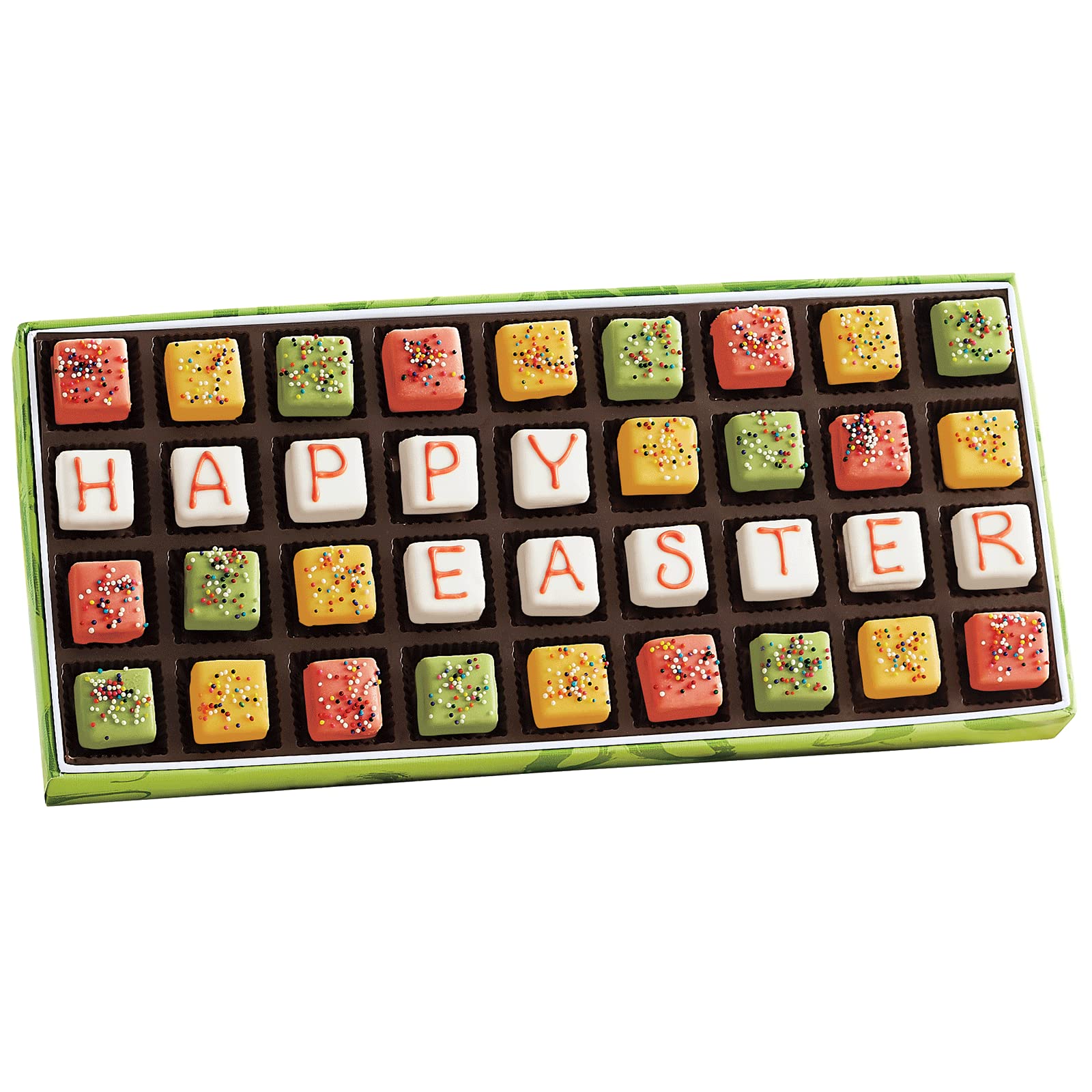 The Swiss Colony Mini Easter Petits Fours: A Delightful Cake Assortment of Decadent Petit Four Layer Cakes, and Gourmet Easter Treats - A Gift of 36 (.25 oz. each) for Your Easter Basket