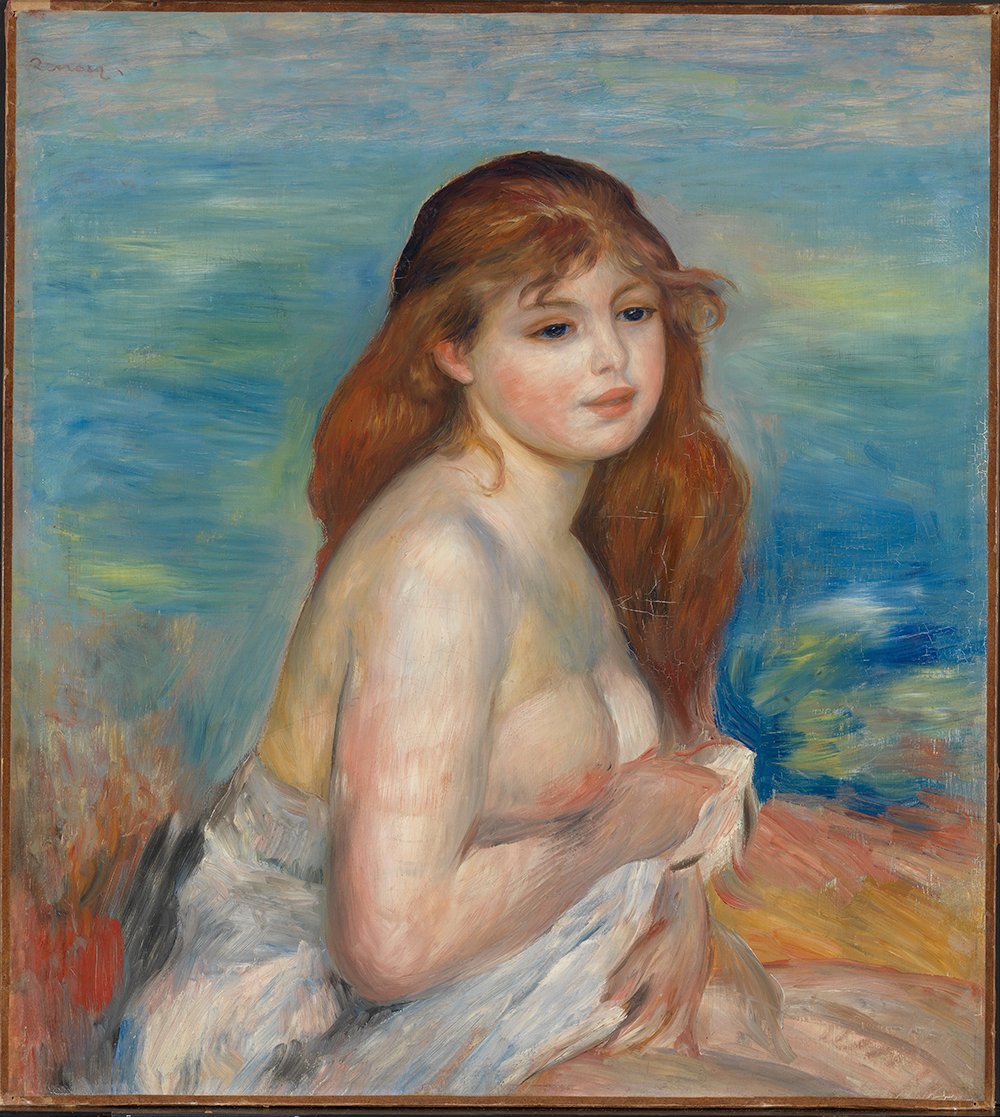 Cuadro Renoir Etter badet pequeño en papel mate de calidad de museo archival