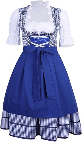 GloryStar Disfraz de tirolesa alemana para mujer, para el Oktoberfest bávaro, carnaval, Halloween