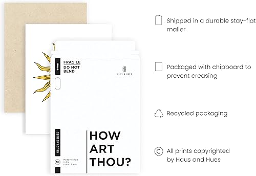 Miniatura 3 de HAUS AND HUES Arte de pared psicodélico - Póster de sol y luna trippy, decoración espiritual de astrología, póster psicodélico para dormitorio, arte