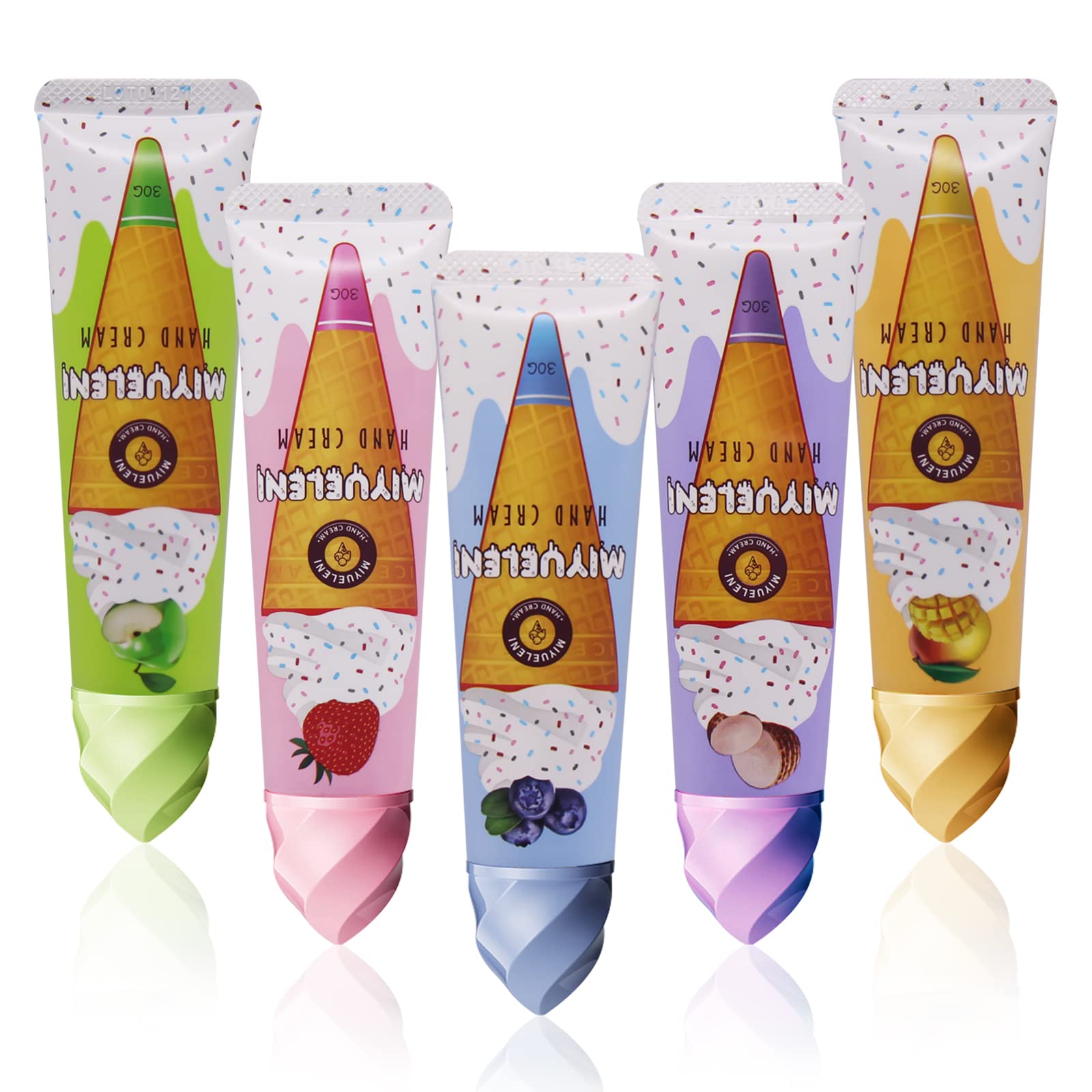 HASAIKA Handcreme Set – 5 Mini-Cremes Mit Fruchtduft, Feuchtigkeitsspendend, Für Trockene Hände