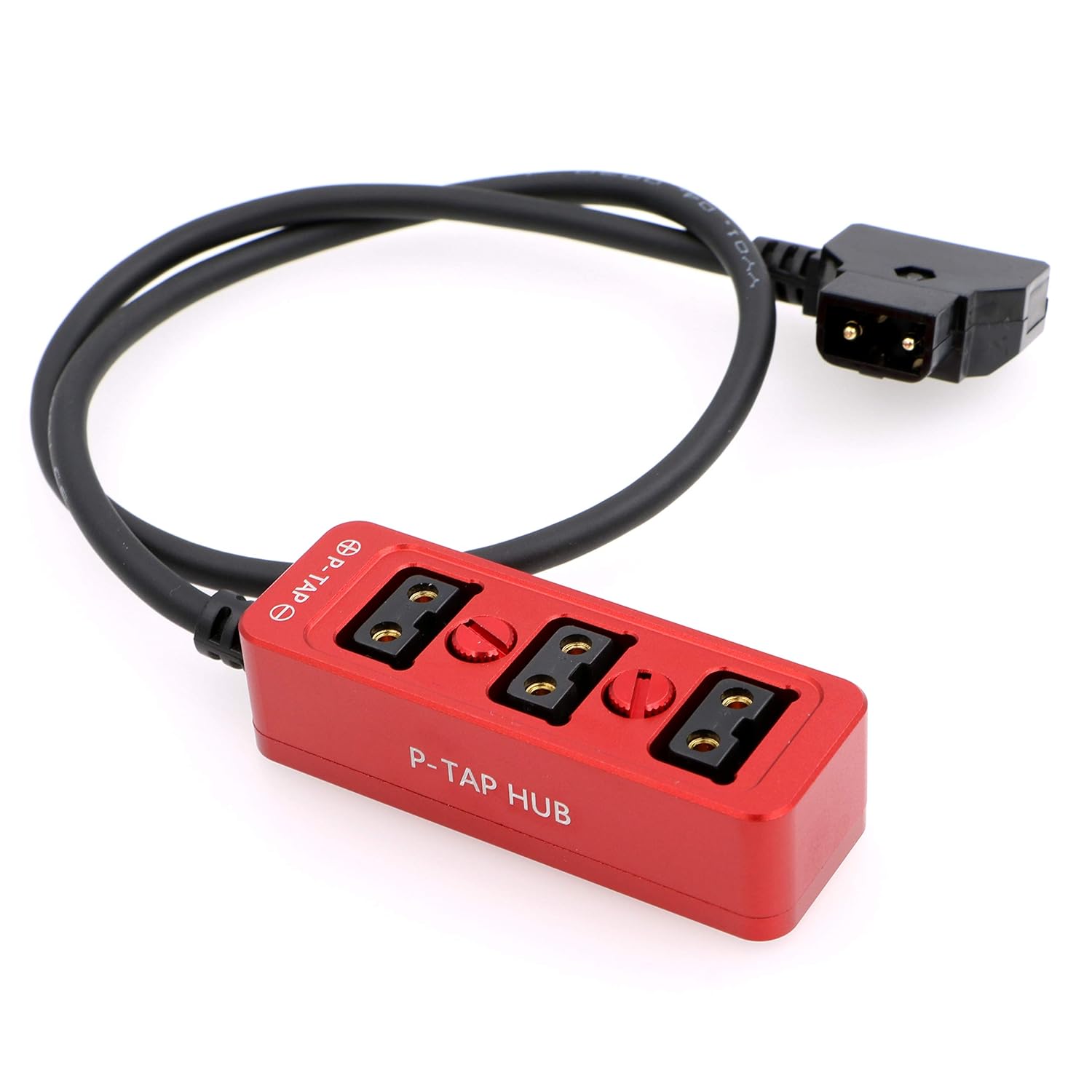 AConnect Dtap Male to 3 Port D tap P-tap Female Splitter Cable with Screw Threads for ARRI RED Z CAM Cameras/TILTA Steadicam IDX Battery 21in/ 54cm