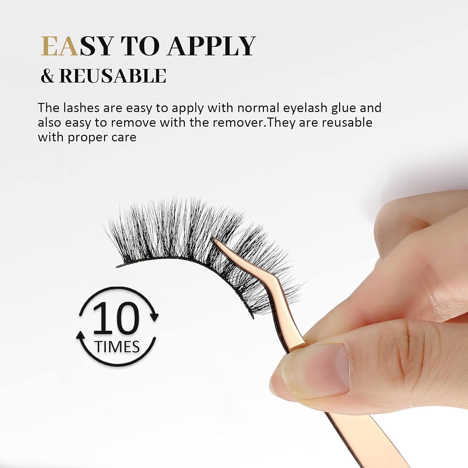 Natural Look False Eyelashes 5 Pairs Different Style Cat Eye Faux Mink Lashes Pack Fluffy Wispy Fake Lashes