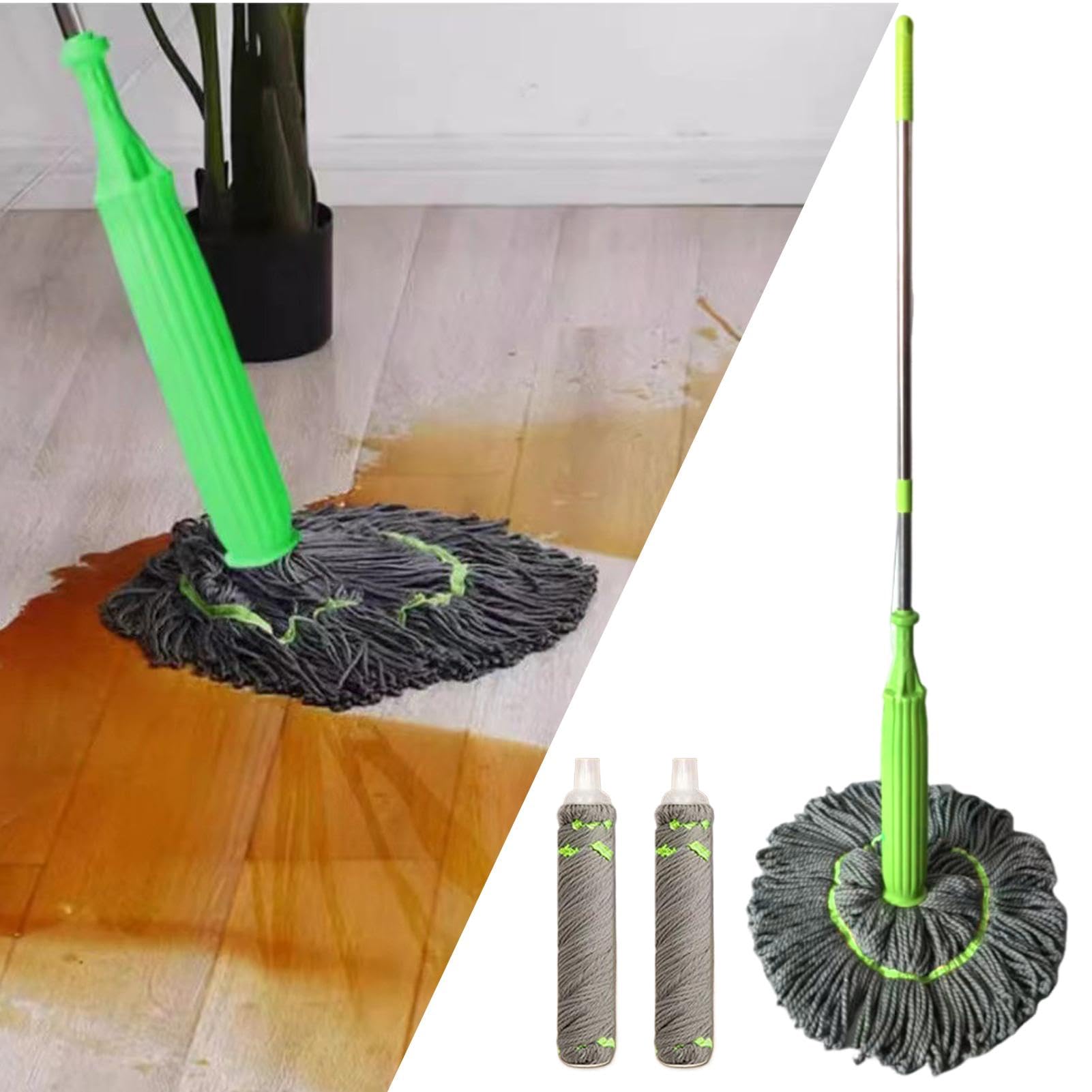 Mopa, limpiador de pisos, fregona para apretar, fregona de microfibra de 360 grados, mopas giratorias para limpieza de suelos, diseño de para fregona húmeda para cocina, sala de estar, | 360 grados, mopas giratorias para limpieza de suelos, diseño de para