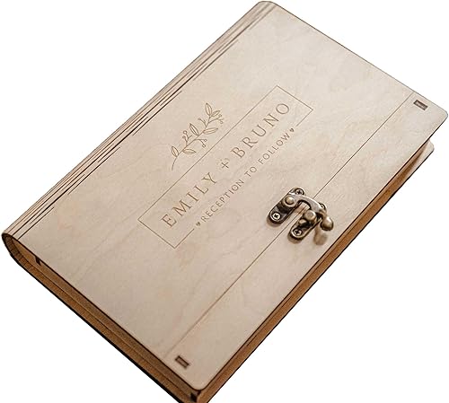 Wedding Photo Box for Prints - Wooden Memory Box for Pictures and USB 3.0 Flash Drive (optional) - Personalized Gift Box for Photo Storage (for