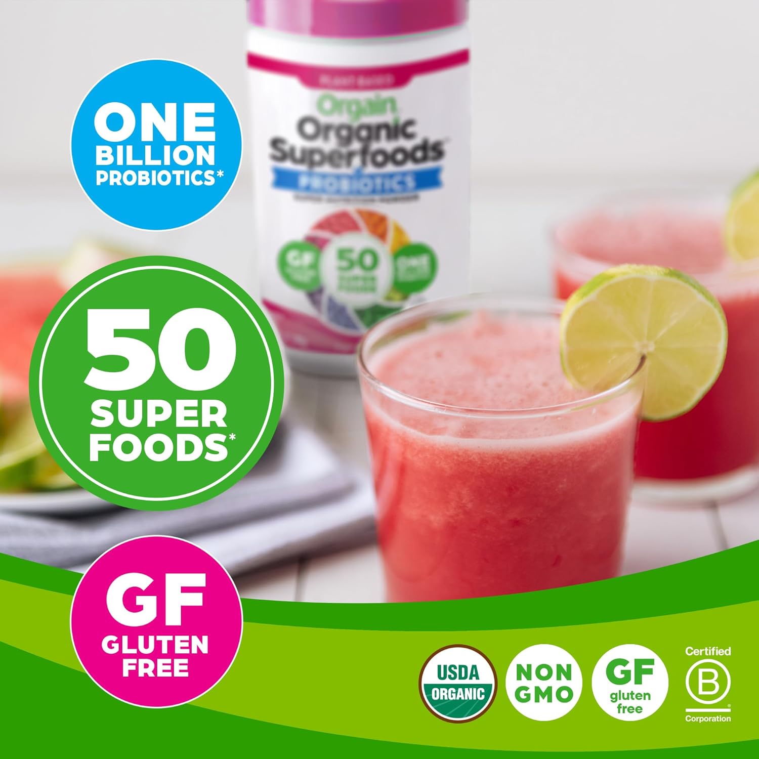 Orgain Organic Greens Powder with 50 Superfoods + Amazing Grass Super Greens Booster with Wheat Grass, Kale & Spirulina