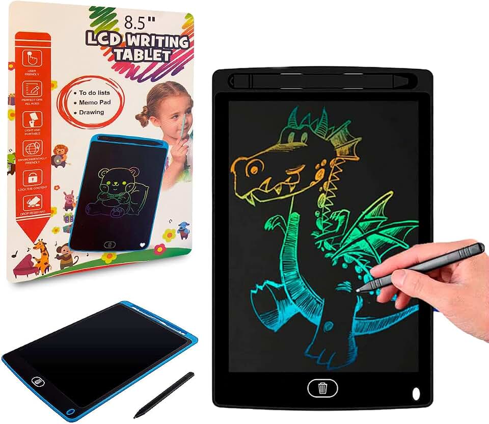 Tablet LCD Magica portátil infantil para escrever anotações Desenho de mensagens Escrita em cores 8.5 inch com caneta