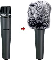 Vista 3 de YOUSHARES Micrófono Funda de espuma peluda para SM57 - Filtro anti-pop personalizado Deadcat Parabrisas anti-viento para micrófono de instrumento