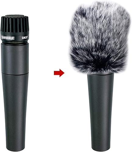 Miniatura 3 de YOUSHARES Micrófono Funda de espuma peluda para SM57 - Filtro anti-pop personalizado Deadcat Parabrisas anti-viento para micrófono de instrumento