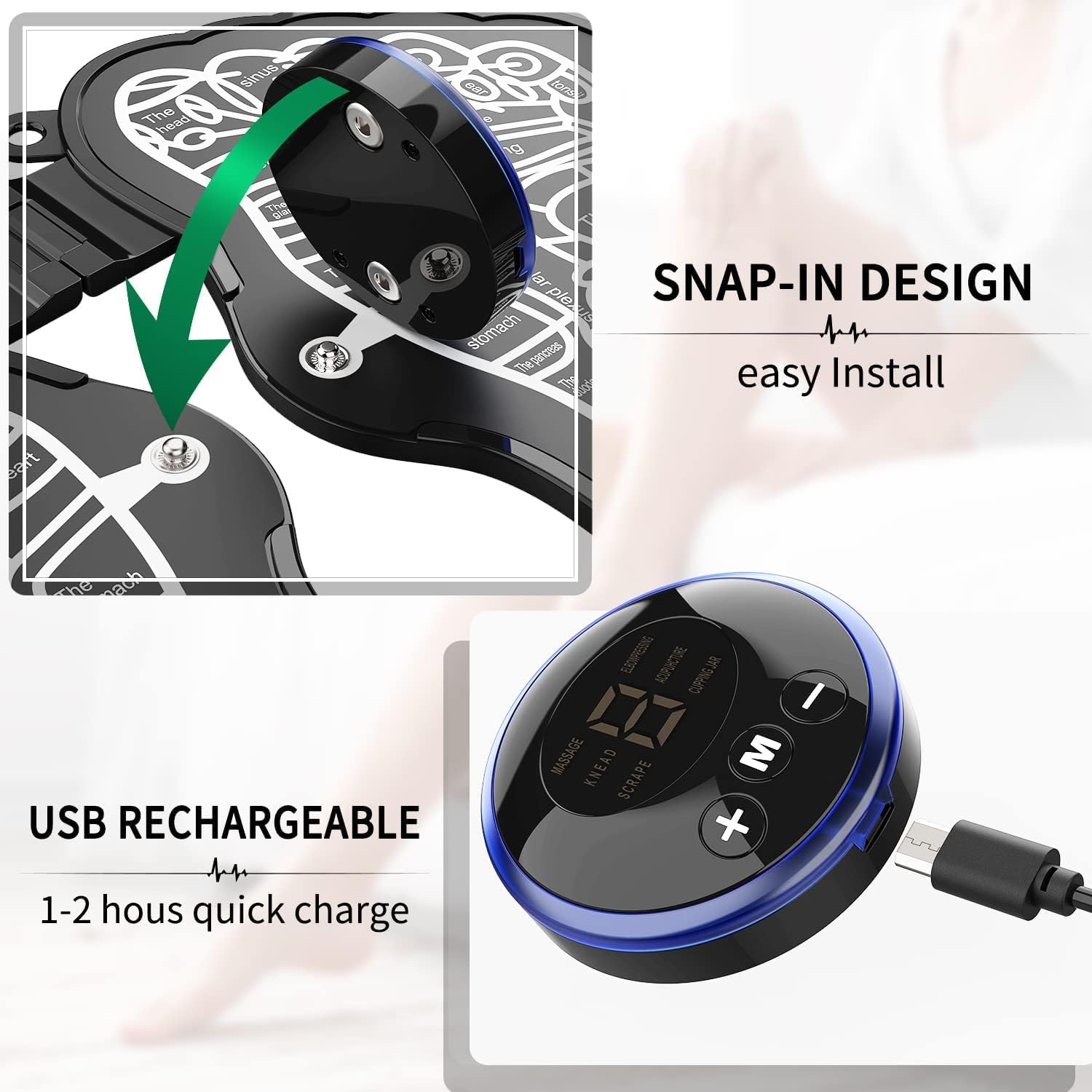 "Electric foot circulation stimulator for recovery of EMS Foot Massagar as well as Heat and Remote - Pen Relief, Neuropathy, Planter Facteria and Muscle - Adjustable Intensity, Portable and Recruitment" "Electric foot circulation stimulator for recovery of EMS Foot Massagar as well as Heat and Remote - Pen Relief, Neuropathy, Planter Facteria and Muscle - Adjustable Intensity, Portable and Recruitment"