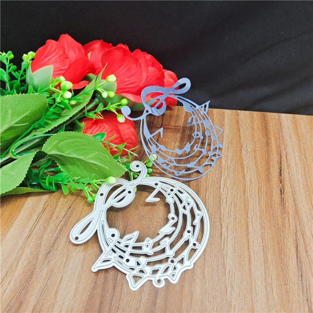 Round Circle Music Notes Cutting Dies Music Notes Cut Dies Embossing Scrapbooking Dies Cuts Stencil for DIY Scrapbooking Album Decoration Card Making image 2