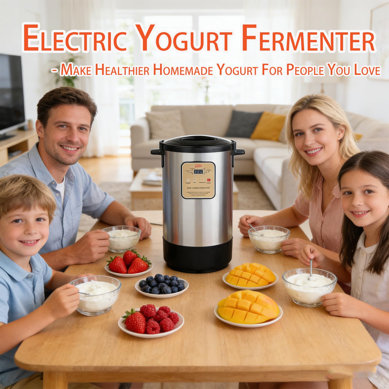 Machine de Fermentation Commerciale Polyvalente, Yaourtière Artisanale, pour Ail, Cornichons, Vinaigre et Enzymes, Usage Professionnel et Domestique 12L