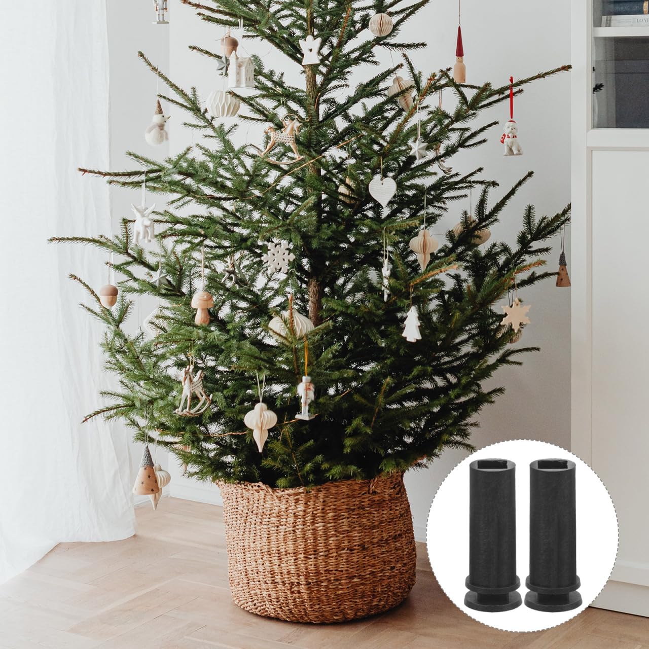 Luxshiny 6Pcs Christmas Tree Base for Mini Trees Plastic Xmas Stand Lightweight & Portable Decor Fixator for Holiday Celebrations