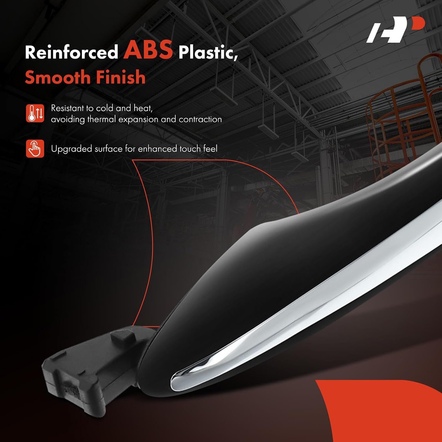 A-Premium Front Left Driver Side Exterior Door Handle with Keyhole Compatible with Kia Forte Sedan, Forte5 Hatchback, 2014 2015 2016 2017 2018, Black Housing with Chrome Lever, Replace# 82651-A7021