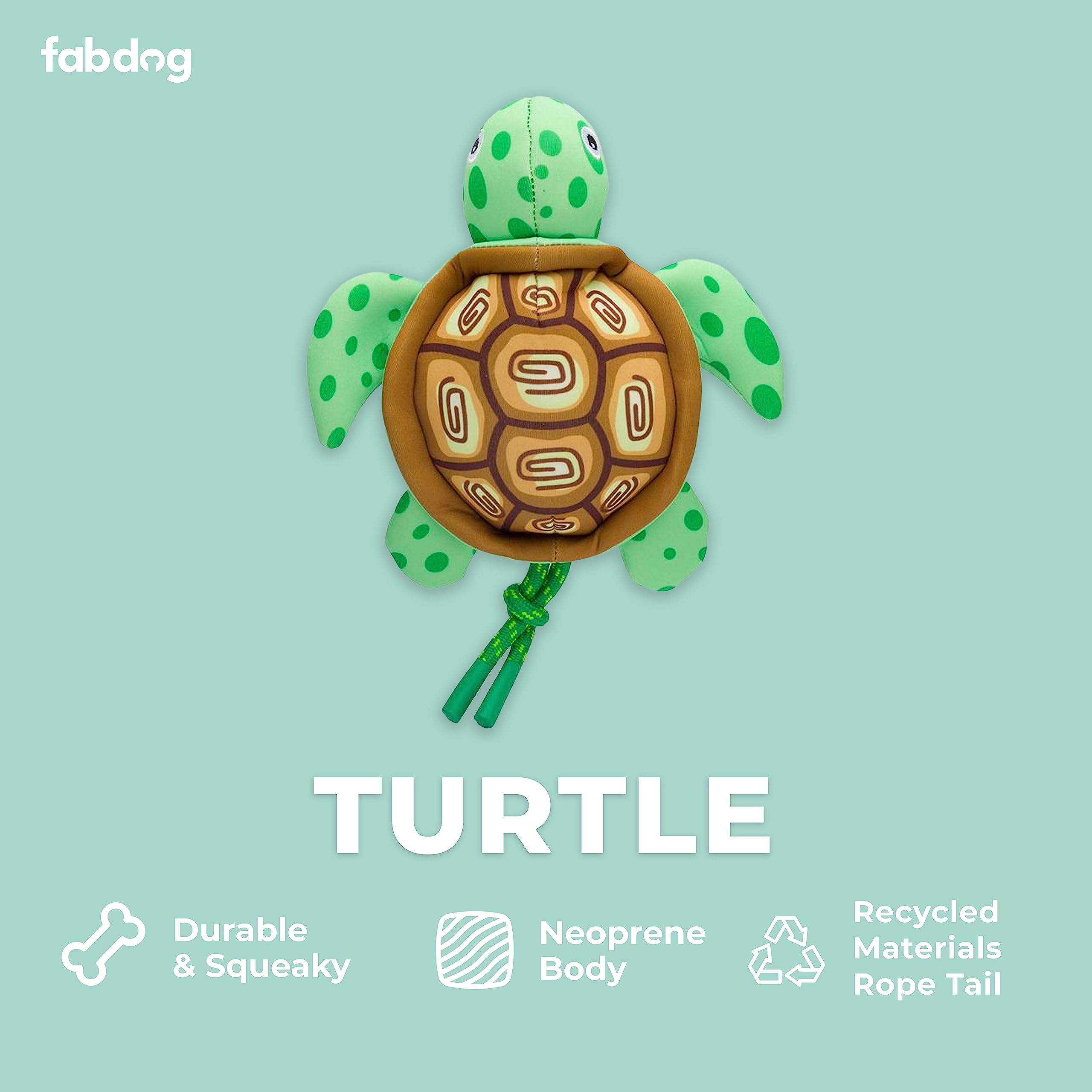 fabdog Floaties Hundespielzeug – Quietschendes schwimmendes Wasserspielzeug für alle Rassen – niedliches und langlebiges Enten-Welpenspielzeug – lustiges Quietschspielzeug aus recycelten Materialien