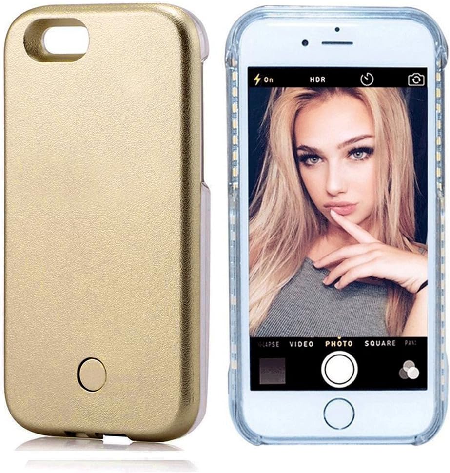 Cutelook New LED Light Up Luminous (Dimmable) Cell Phone Case by Readgo,Great For iPhone 8 Plus / 7 Plus (Gold)
