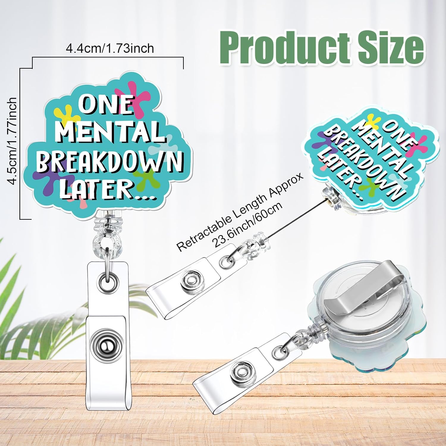 24 Pcs Funny Badge Reel Nurse Cute Retractable Name ID Clip Badge Holder for Doctor Student Medical Assistant Coworker Work Accessories Bulk Gifts(Funny Style) thumbnail