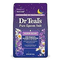 Vista 11 de Dr Teal's Remoje para dormir con sal pura de Epsom, melatonina y mezcla de aceites esenciales, 3 libras (paquete de 4)