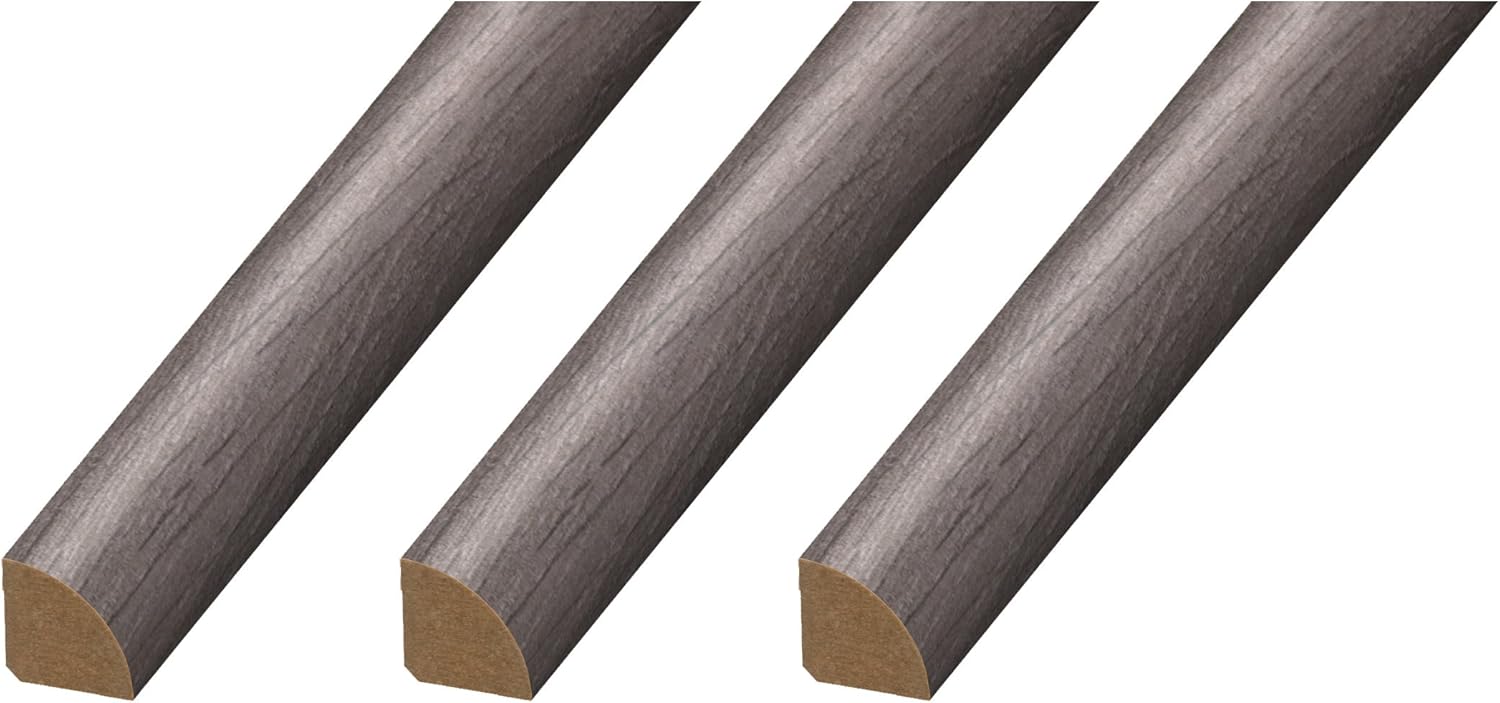Quarter Round ¾” x ¾” x 94” Floor Base Molding for Wood, Laminate, WPC, LVT & Vinyl, 3 Pack, Gray