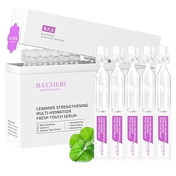 Ceramide Serum for Dry Sensitive Skin Ceramide Complex with Hyaluronic Acid, Hydrates & Repairs Skin Barrier, Soothes Redness & Irritation, 1.8ml x 30 Ampoules