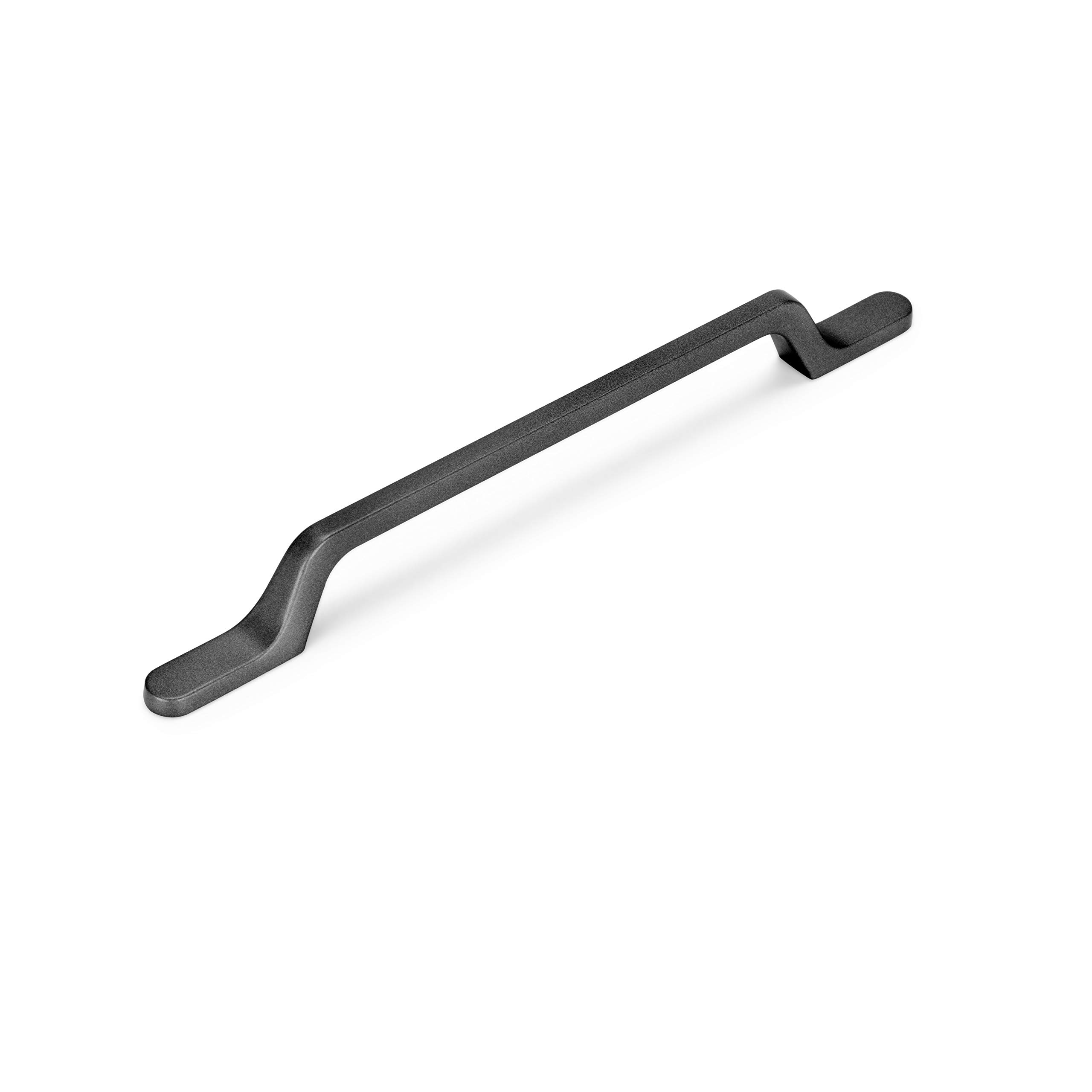 EMUCA - Tirador para muebles, tirador para cajón, Intereje 160mm, L 225mm, Aluminio, Gris oscuro, Set de 25