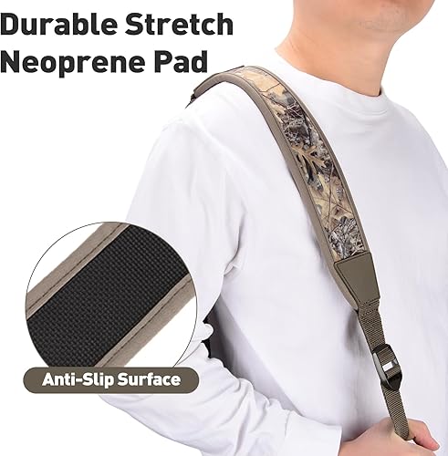 Miniatura 4 de BOOSTEADY Eslinga de pistola de dos puntos con giratorios,Correa acolchada duradera para el hombro,Ajustador de longitud
