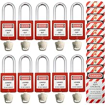 Lockout Tagout Locks, Safety Padlocks, Loto Keyed Differently Lock Out Tag Out Device Plastic with Lockout TagOut Tags