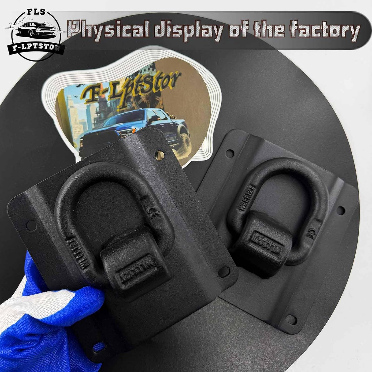 4PC Heavy Duty Tie Down Anchors Compatible with 2015-2025 Ford F150 F250 F350 & Raptor 2026 Truck Bed Tie Downs,Car Accessories Replace# FL3Z-99000A64-B & FL3Z-9928408-AB(Black).