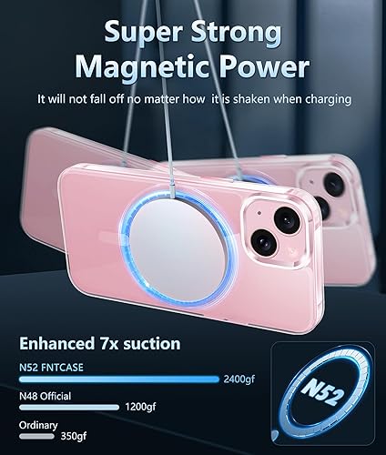 Miniatura 629 de Fntcase Funda para iPhone 15 Plus y 14 Plus de 6.7 pulgadas, magnética, a prueba de golpes de grado militar, antiamarilleo, delgada, protectora