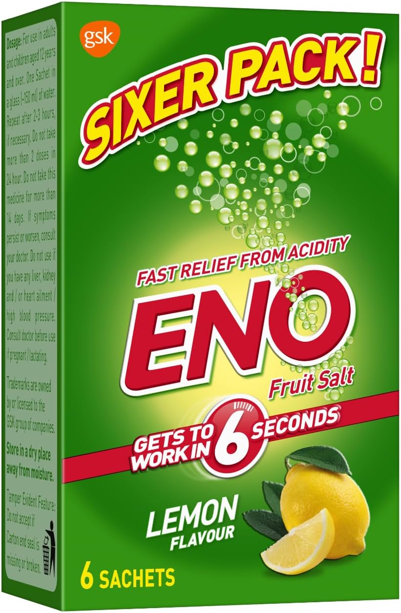 ENO Lemon Multipack Digestive Fruit Salt 30 gm ( Pack of 6 )