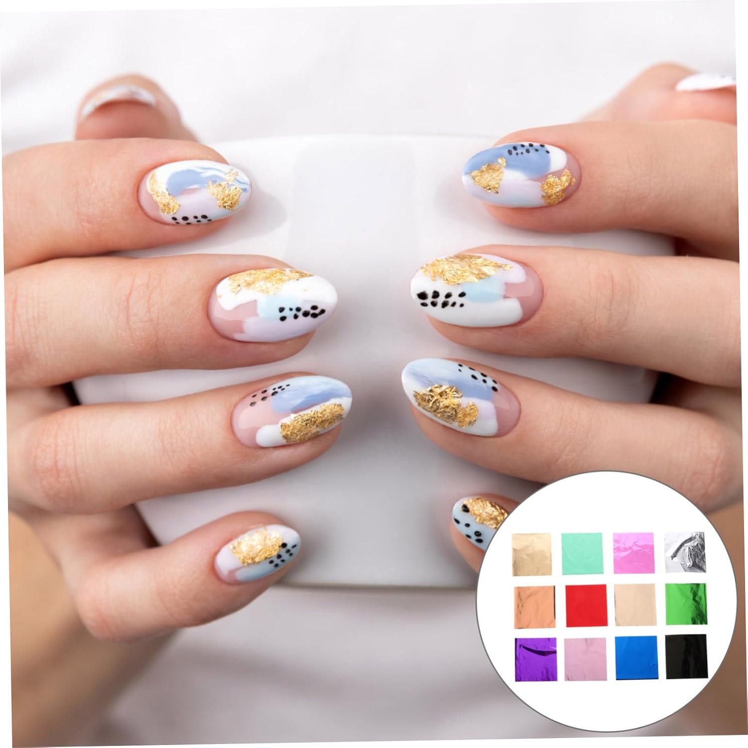 240pcs Gold Foil Sheets Colors Imitation for Crafts Nail Art Painting and Decorative Projects Versatile Craft Supplies for Artists and Enthusiasts