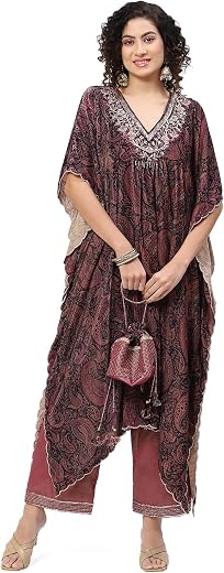 BIBA Women Art Silk Front Open Printed Suit Set