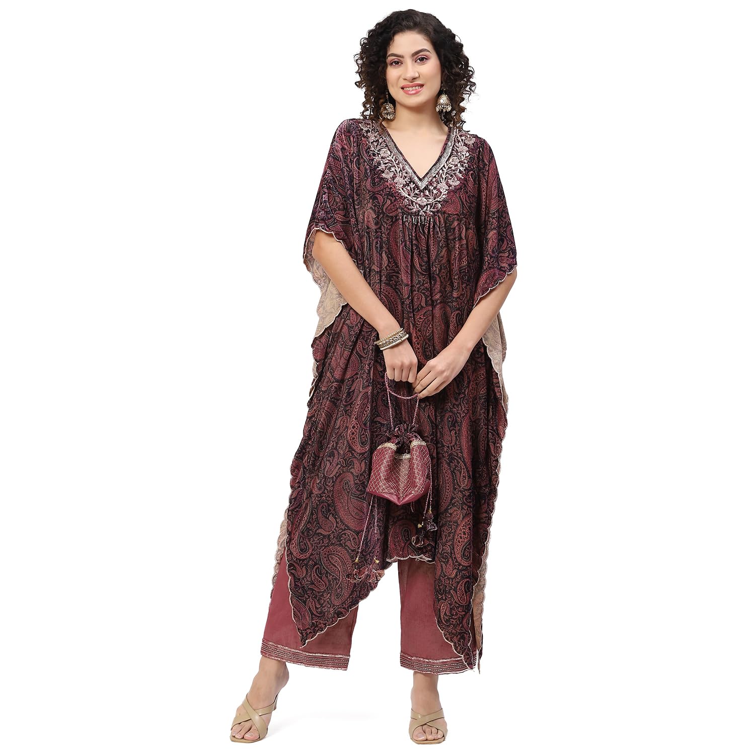 BIBA Women Art Silk Front Open Printed Suit Set - Review, Price and Buying Guide