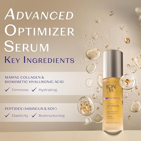 Yon-Ka Advanced Optimizer Serum | Anti-Aging Face Serum Gel with Marine Collagen and Hyaluronic Acid | Clinically Proven to Firm and Lift Skin | Paraben-Free | 1.01 fl oz