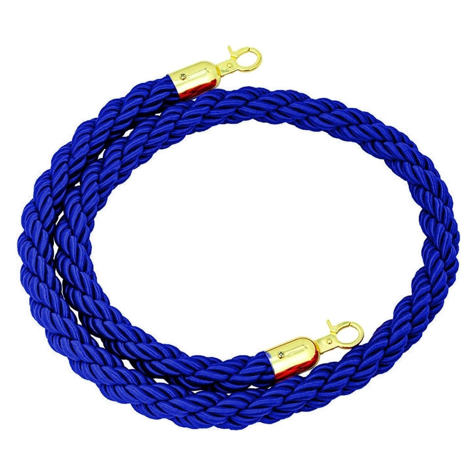 Ghkryd Blue Barrier Rope, Twisted Nylon Barrier Hemp Cords, Party Event/Red Carpet Crowd Guide Rope(,2.7M/9Ft/106Inch)