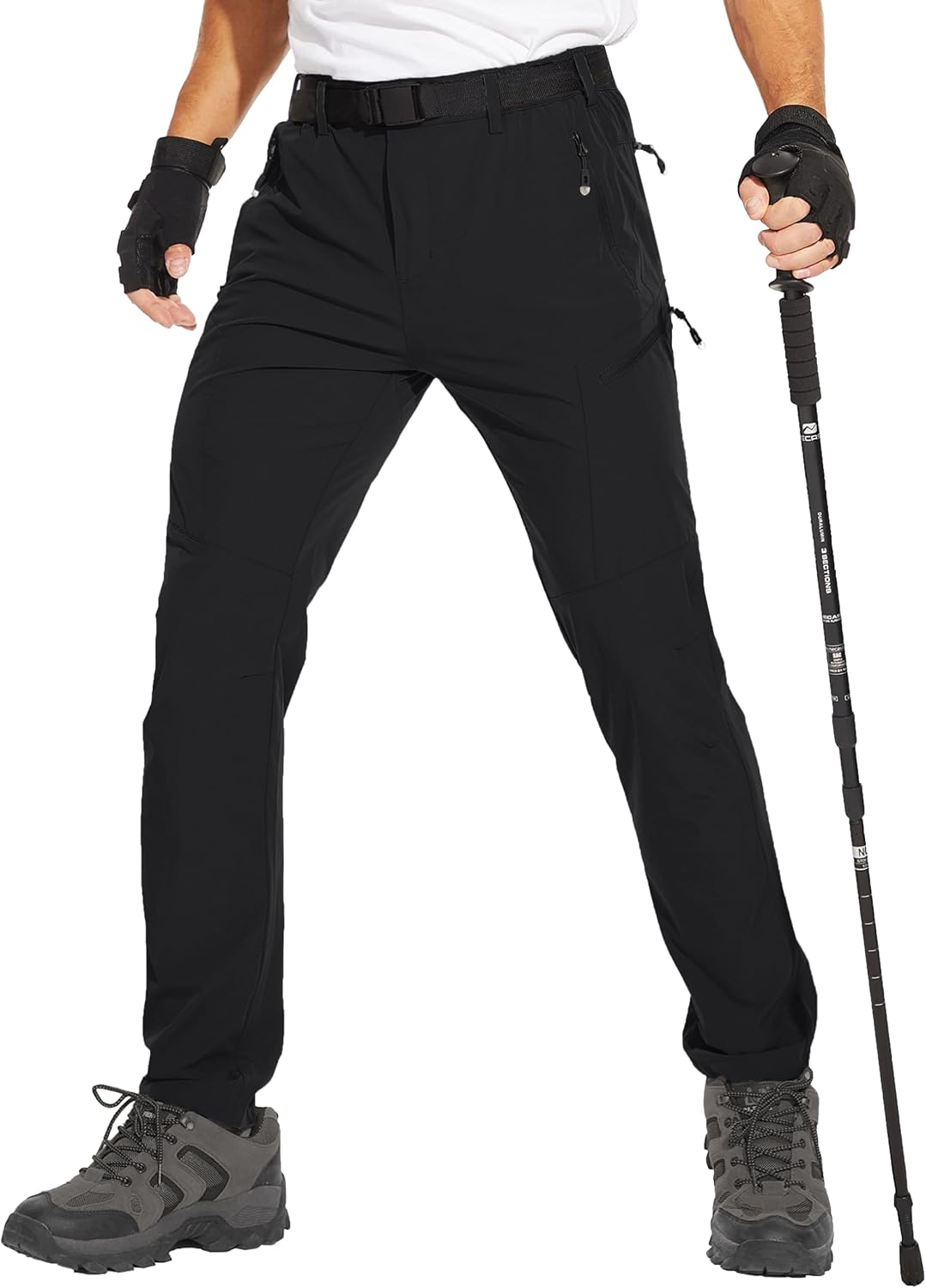 NATUVENIX Men's Hiking Trousers Lightweight Outdoor Trousers for Men Water-Repellent Trekking Trousers Quick-Drying Travel Trousers Men's Stretch Work Trousers