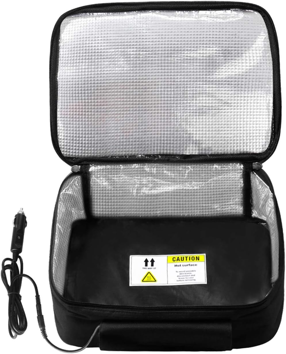 Car Food Warmer Portable 12V Personal Oven Heat Lunch Box by YIRUN, Black