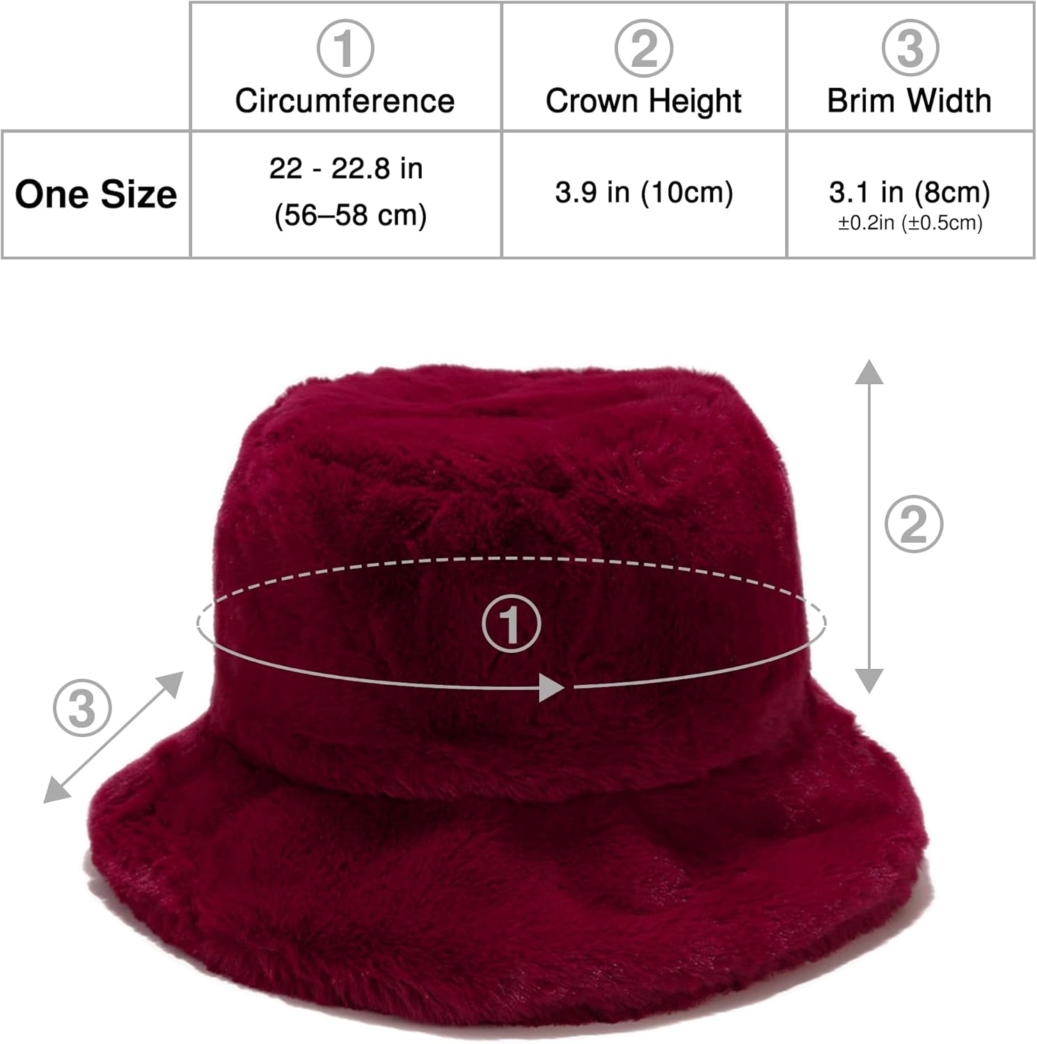Umeepar Winter Faux Fur Fuzzy Bucket Hat Fluffy Warm Hat for Women Men - Image 6