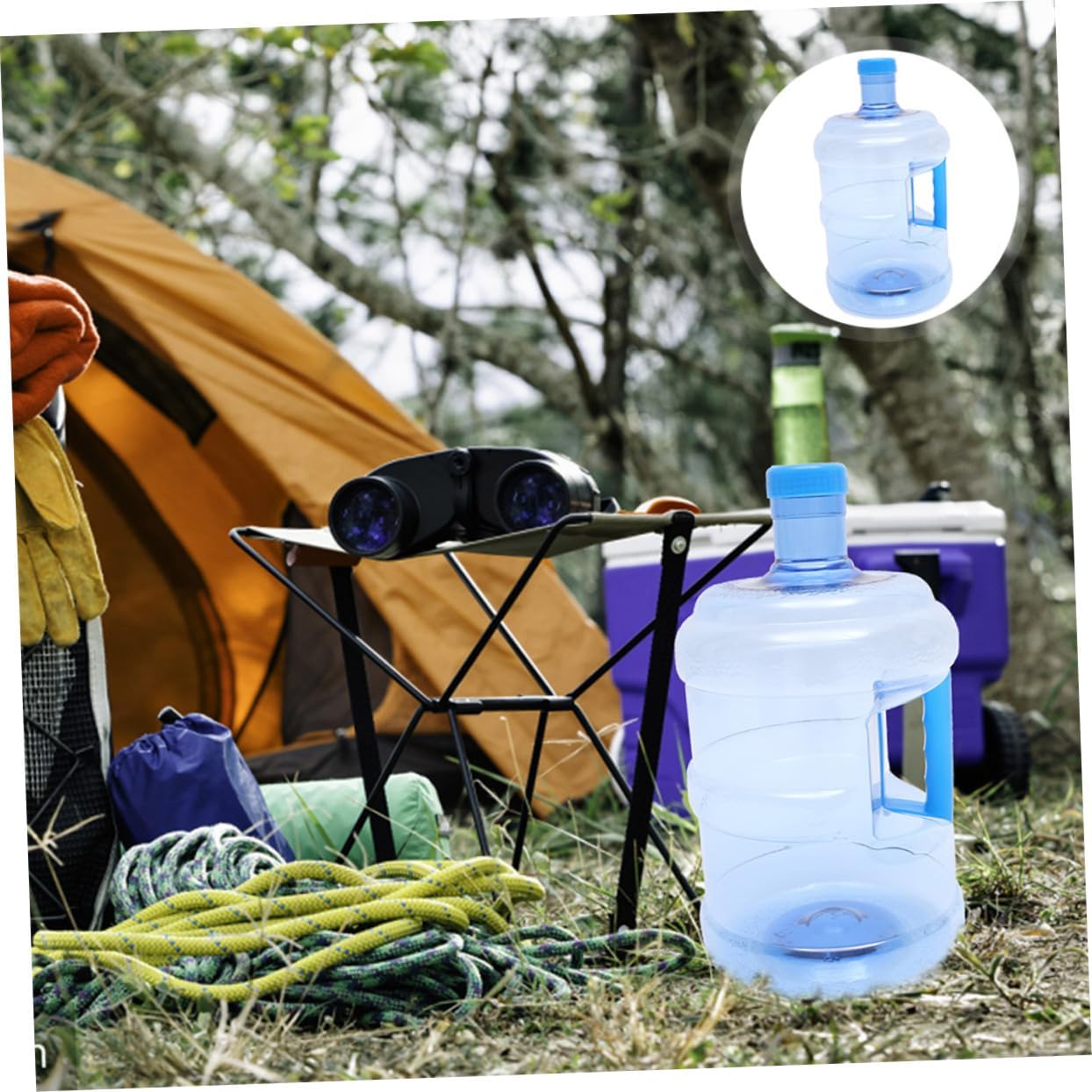 Thickened PET Water Bucket Large Capacity Water Jug Handle for Home and Outdoor Use for Camping Hiking and Emergency