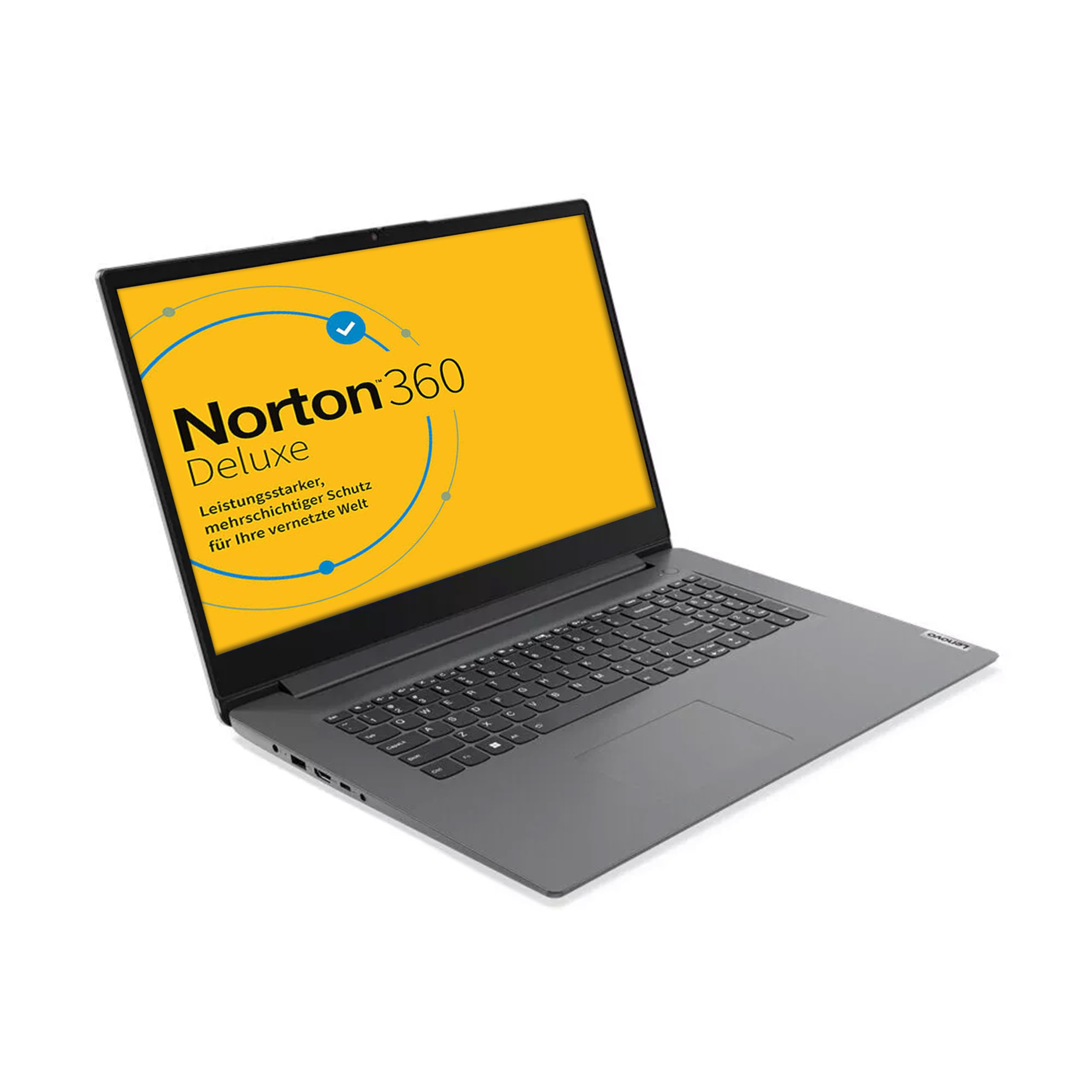 Lenovo Laptop 17,3" FHD Display, Intel U300, 5 x 4.40 GHz, 16 GB RAM, 512 GB SSD, Intel UHD Grafik, Norton 360, Windows 11