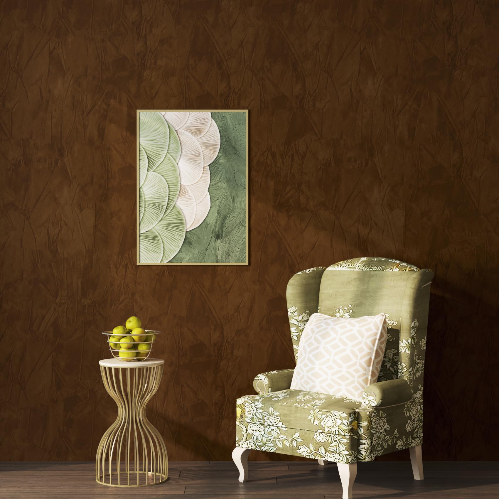 ReWallpaper Velvet Fabric Wallpaper for Living Room Brown 44.5cm×7m Peel and Stick Wallpaper Dark Brown Vintage Felt Flock Lining Paper for Walls Drawers Jewelry Box Wall Paper Roll Bedroom - Image 2