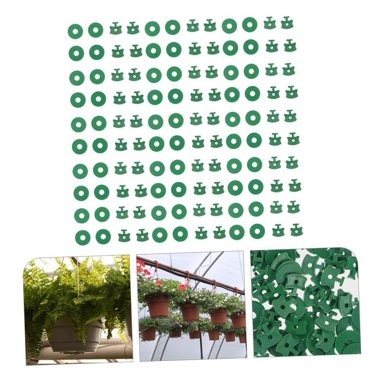 TOYANDONA 200 Set Clip di Fissaggio per Serra Viti Netto Clip di Fissaggio per Piante Clip in Serra Coperture Riutilizzabile Pianta Rete Clip da Giardino Accessori Serra Verde Pp